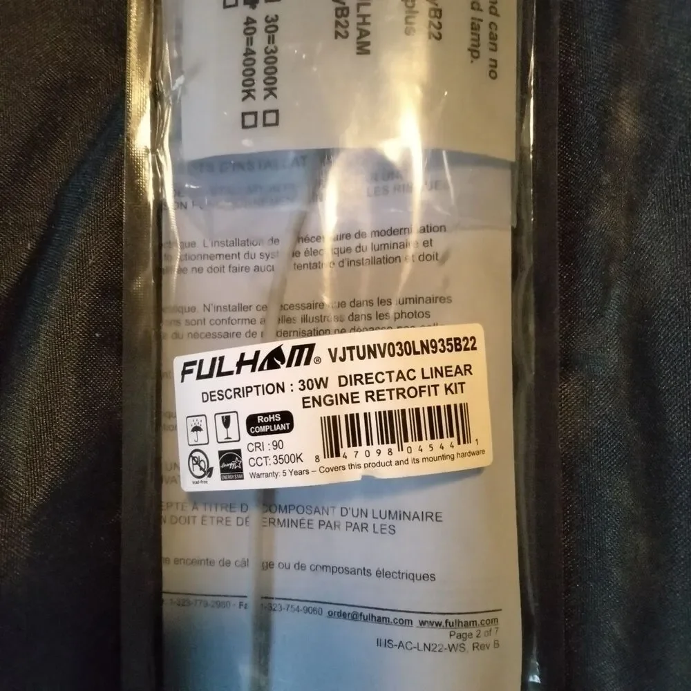 Fulham VJTUNV030LN935B22 Kit Ln Unv 30W 35K Mcpcb